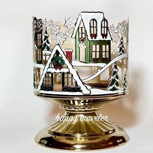 CHRISTMAS VILLAGE Pedestal Candle Holder